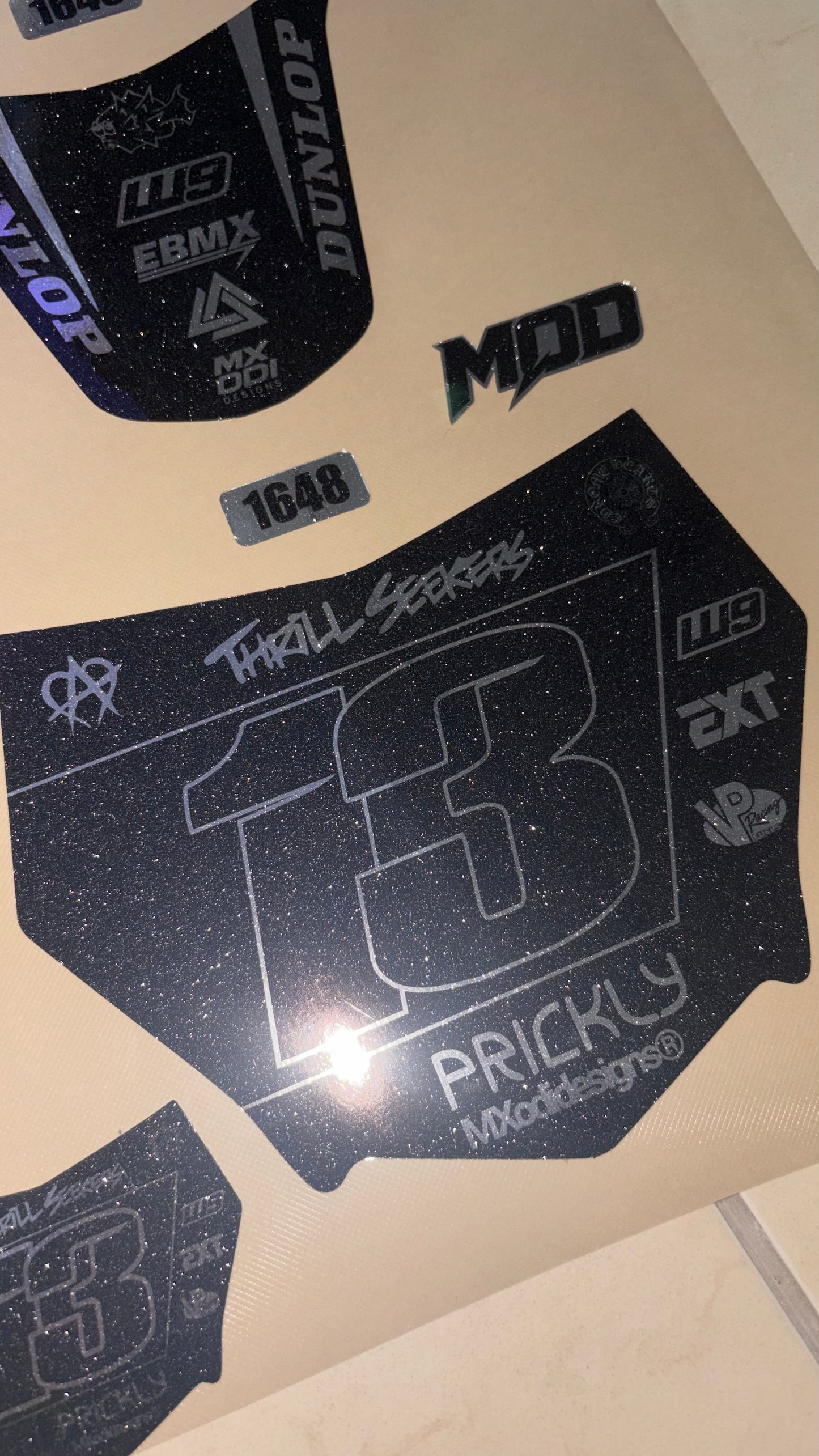 Motocutz number plate decal
