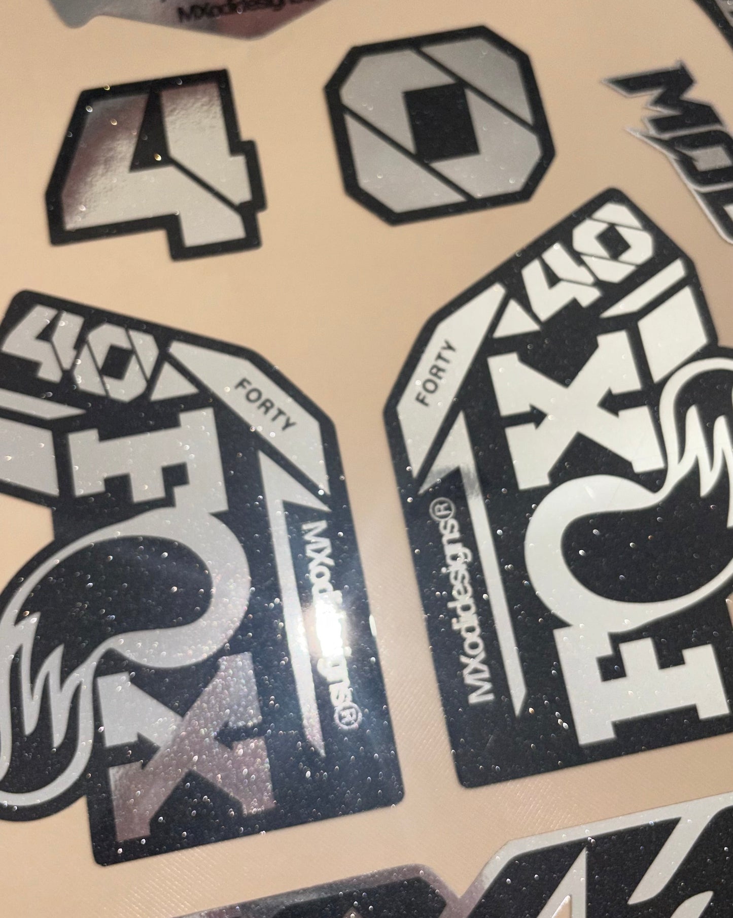 Fox 40 fork decals