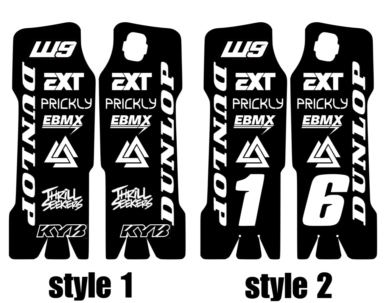 Surron lbx KKE fork guards decal