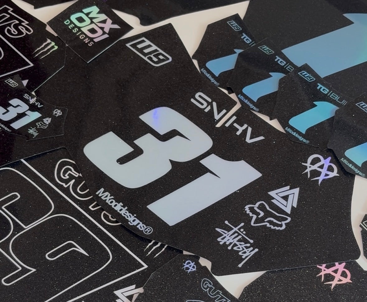 Surron Ultra Bee front number plate decal