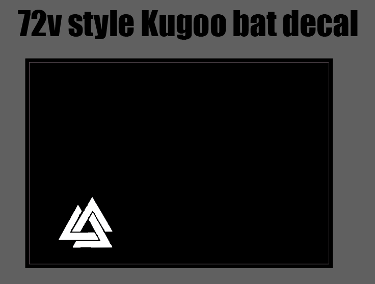 72V style Kugoo/Tuttio Battery decal (Pre-Order End Of August)