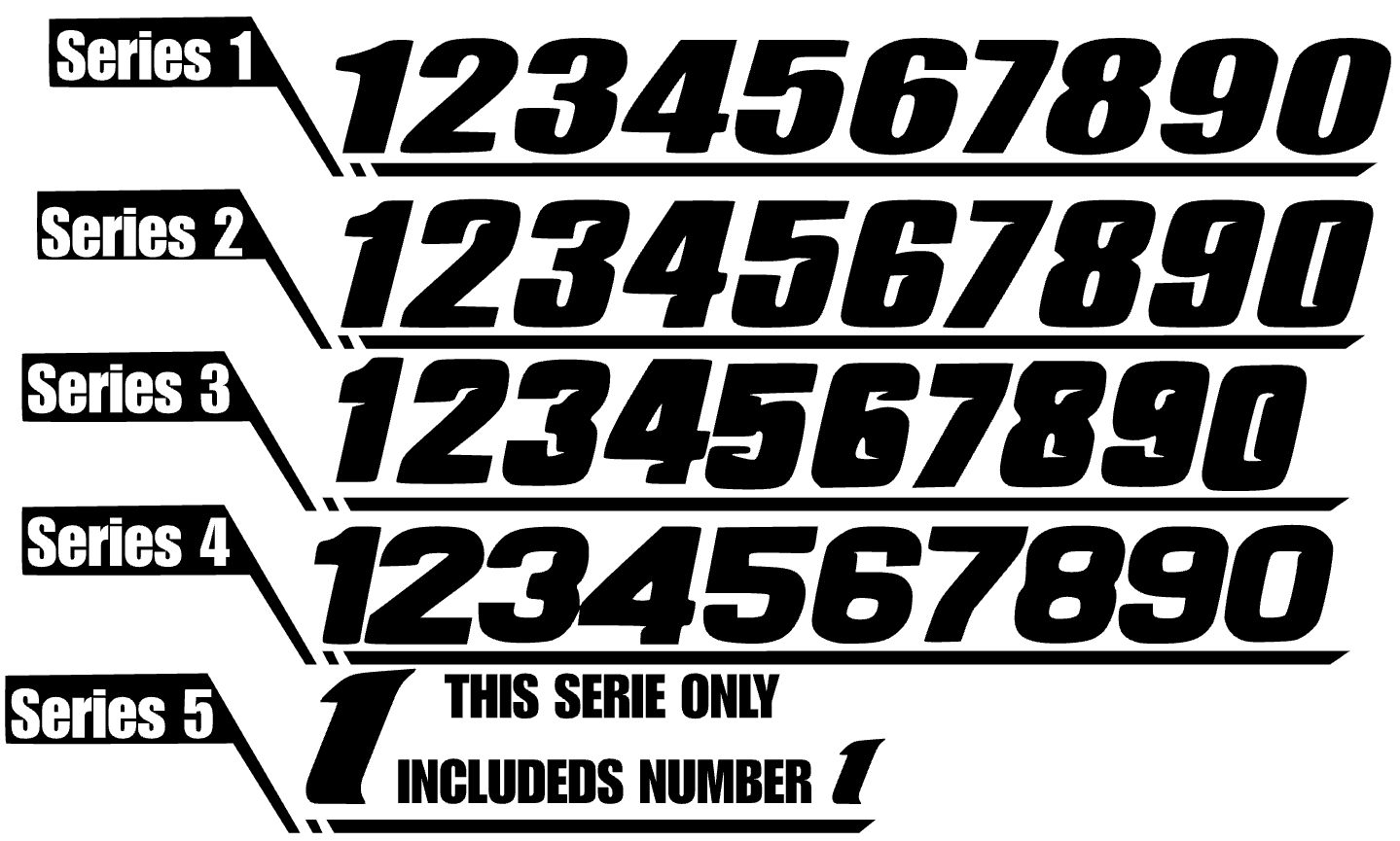 Motocutz front number plate decal