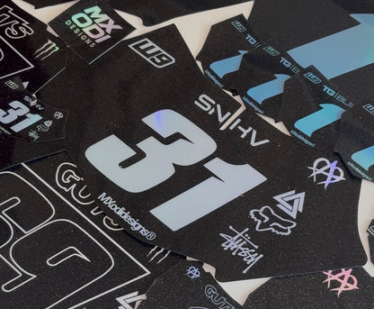 Surron Ultra Bee front number plate decal