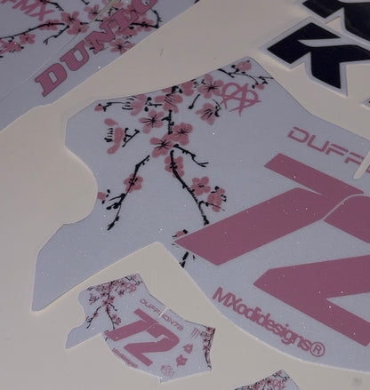 Surron Ultra Bee blossom tree plate decal.