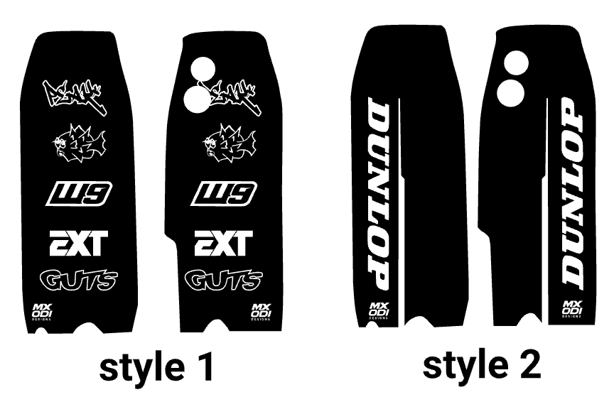 Kugoo/Tuttio fork guard decals[PRE ORDER] (ships in jan)