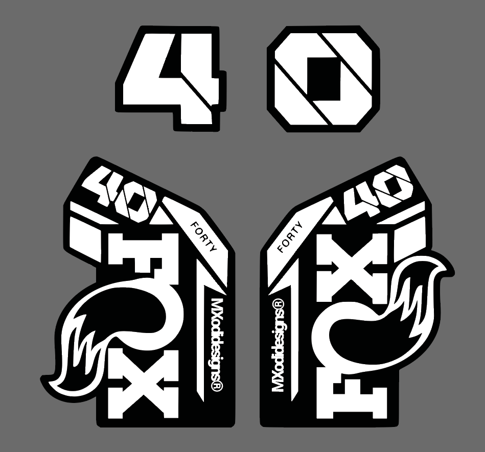 Fox 40 fork decals