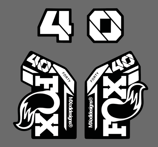 Fox 40 fork decals