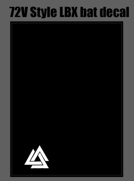 72V style LBX battery decal