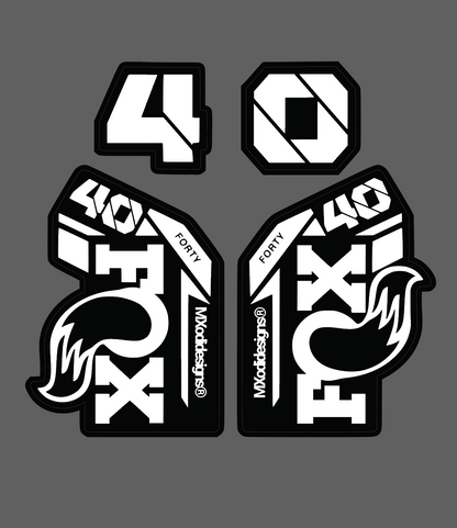 Fox 40 fork decals