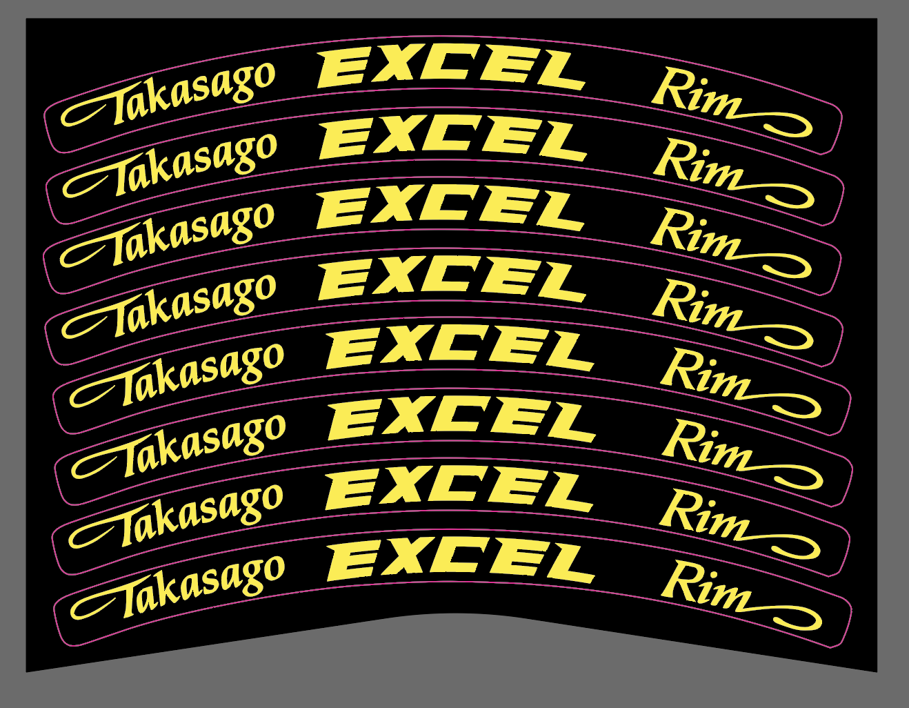 Excel rim stickers