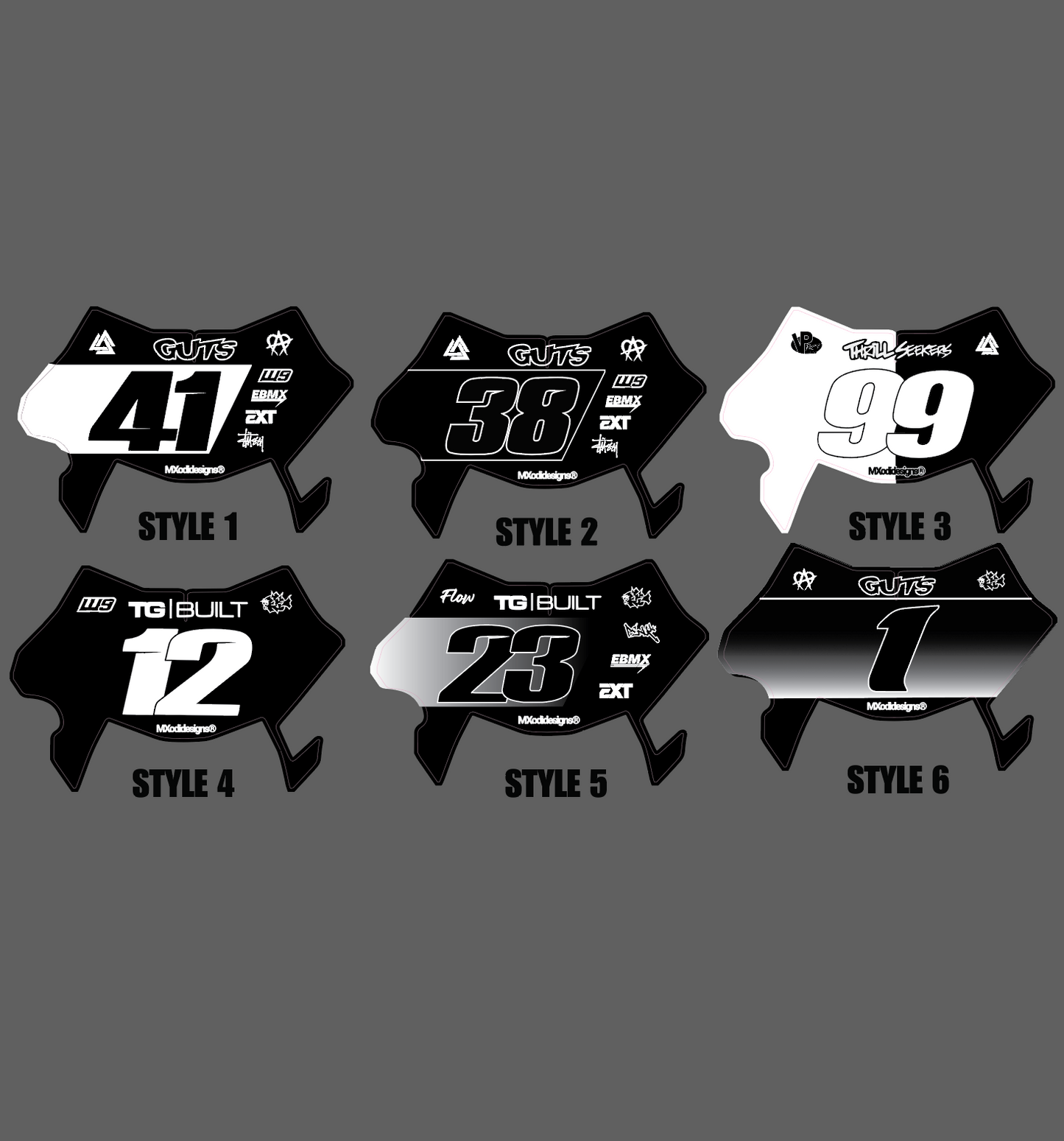 Surron Ultra Bee front number plate decal